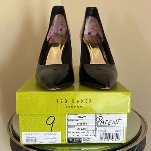 Ted Baker, black patent high heel size 9 brand new